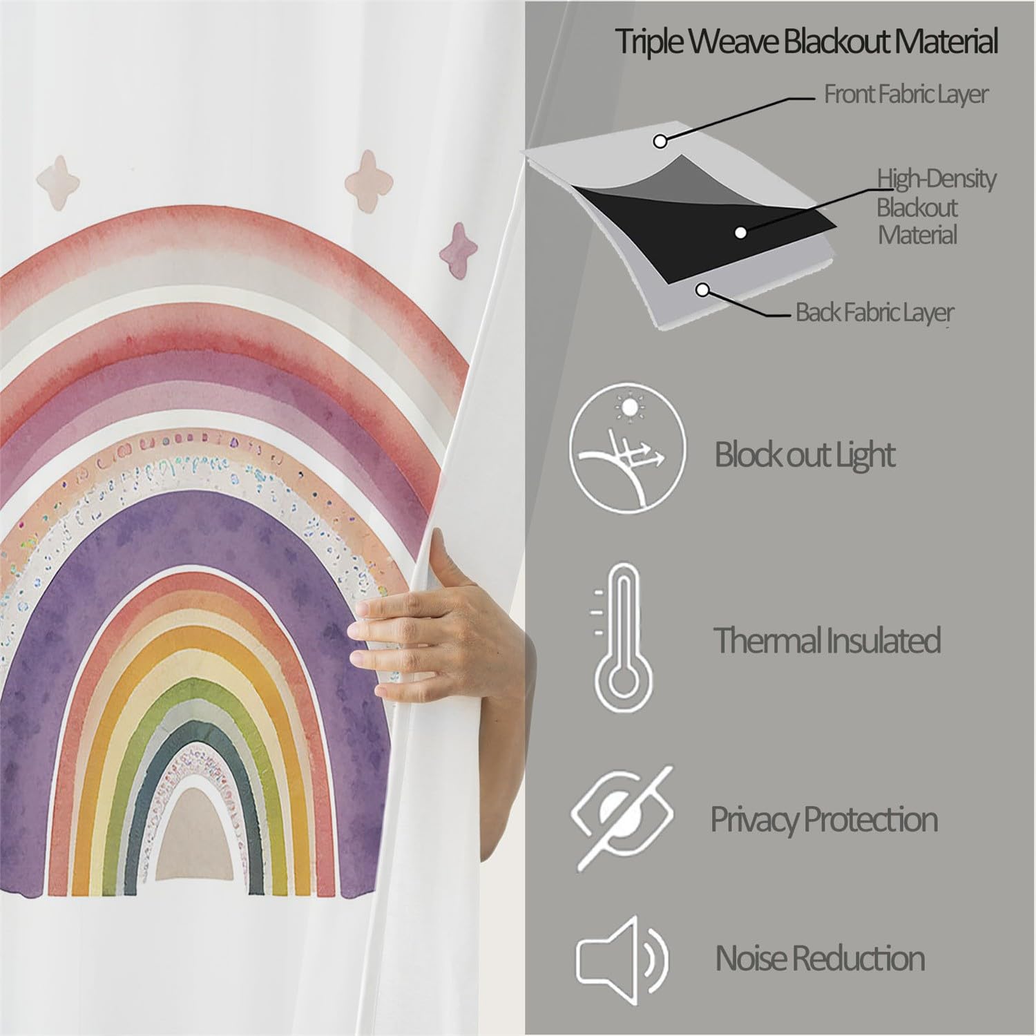 Cortinas para dormitorio de niños, 2 paneles de 91,5 cm de ancho x 214 cm de alto, cortinas opacas de microfibra de poliéster 3D con aislamiento de microfibra de poliéster con ojales blancos