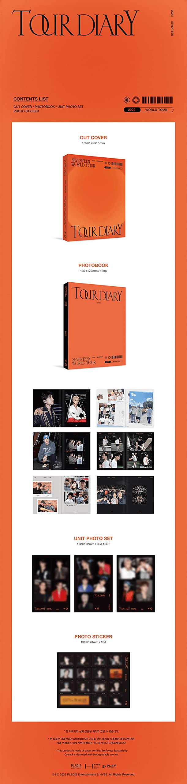 Amazon.com: Seventeen - Be The Sun World Tour Seoul Tour DIARY ver