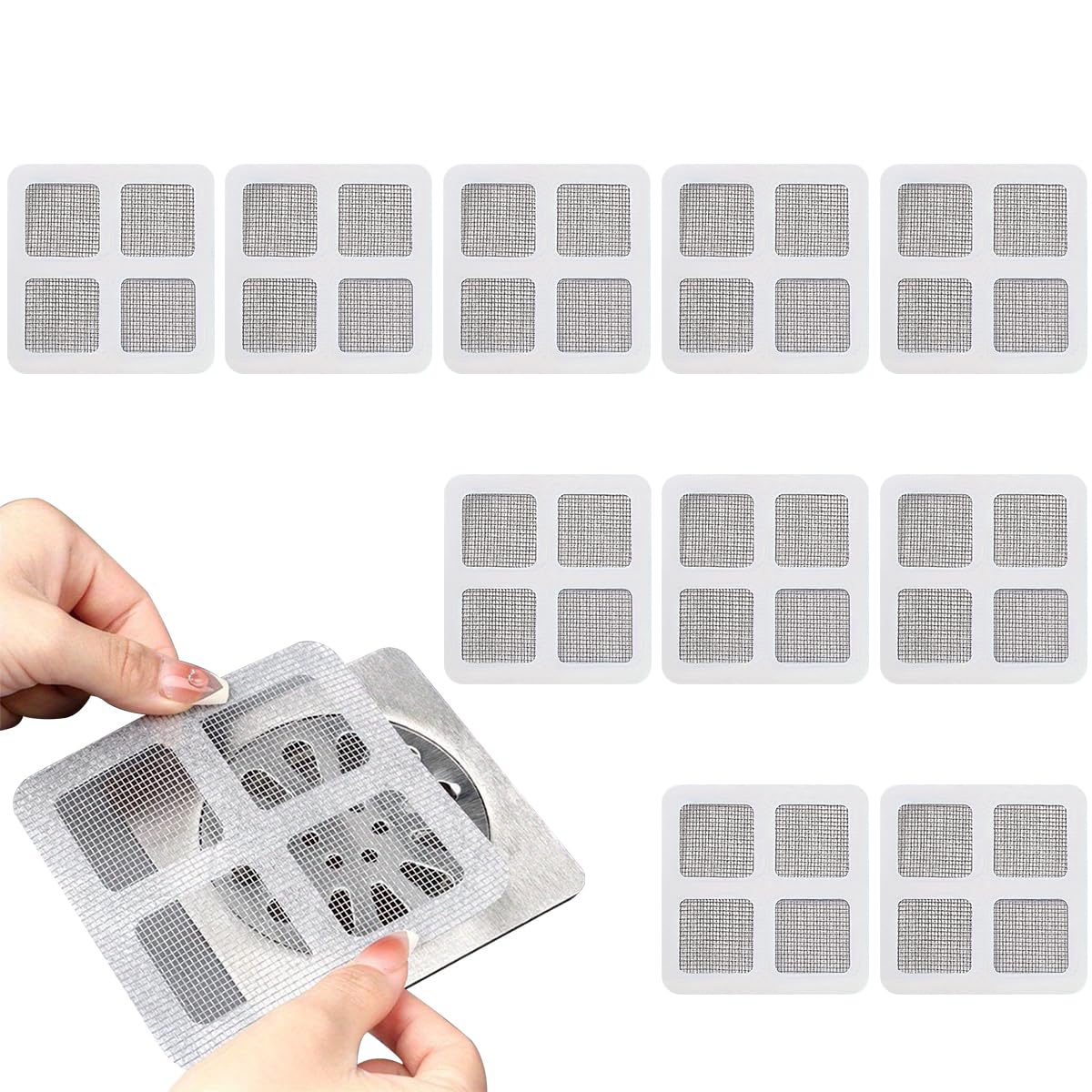 HASTHIP® 20Pack Disposable Shower Drain Hair Catcher, Drain Hair Catcher Waterproof Mesh Stickers for Bathroom Accessories, Apartment Essentials for Kitchen, Sink, Bathtub (4" X 4") (B0CTFBBVDG) Amazon Price History, Amazon Price Tracker