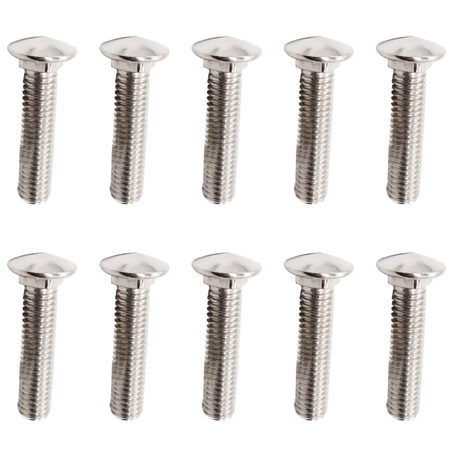 10 Pcs Cup Square Carriage Bolts, M8 x 60mm Stainless Steel Coach Screws, Coach Bolts for Wood Drywall and Furniture