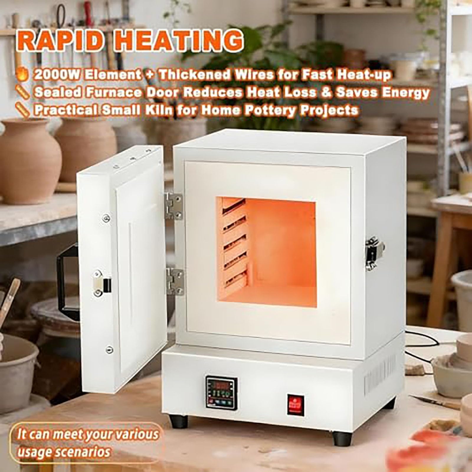 Generico Forno Elettrico Banco Compatto 2000W for Realizzazione Gioielli