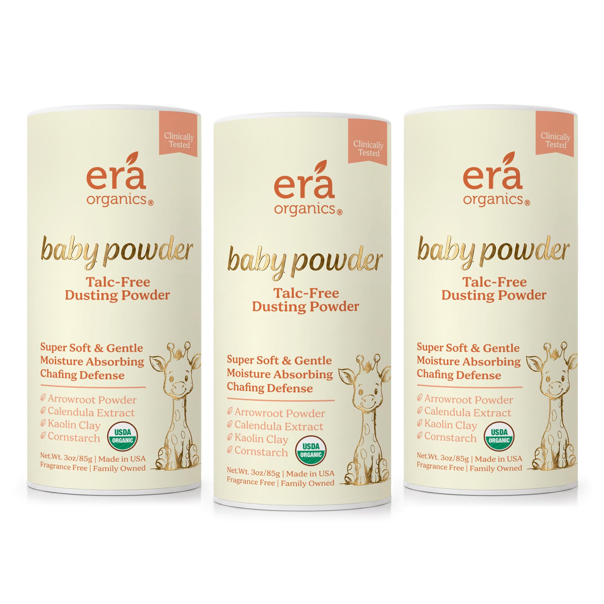 Talc-Free Organic Baby Powder - Non-Toxic Dusting Powder for Baby &amp; Body
