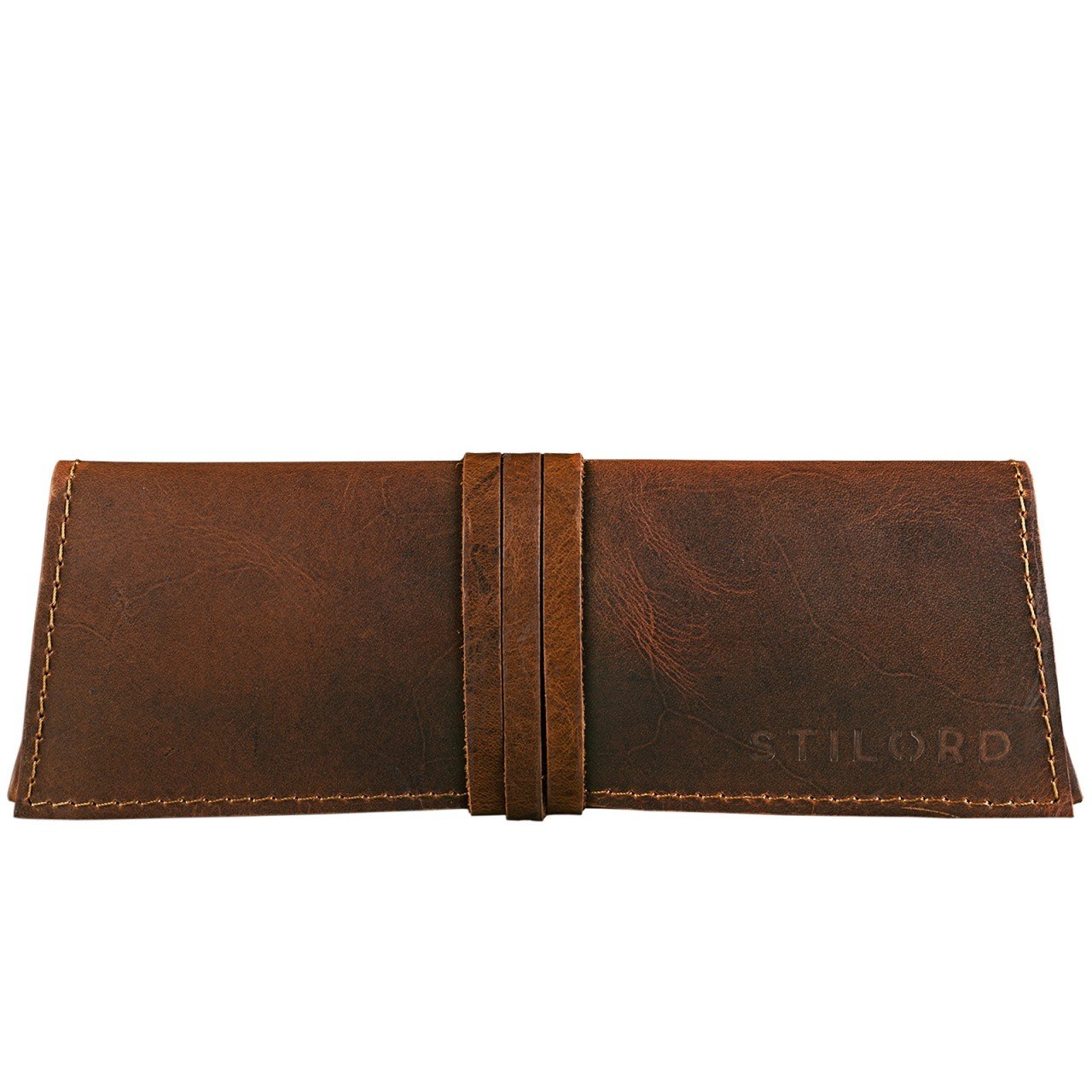 STILORD Fiore Astuccio in Pelle Vintage con Cerniera Custodia per