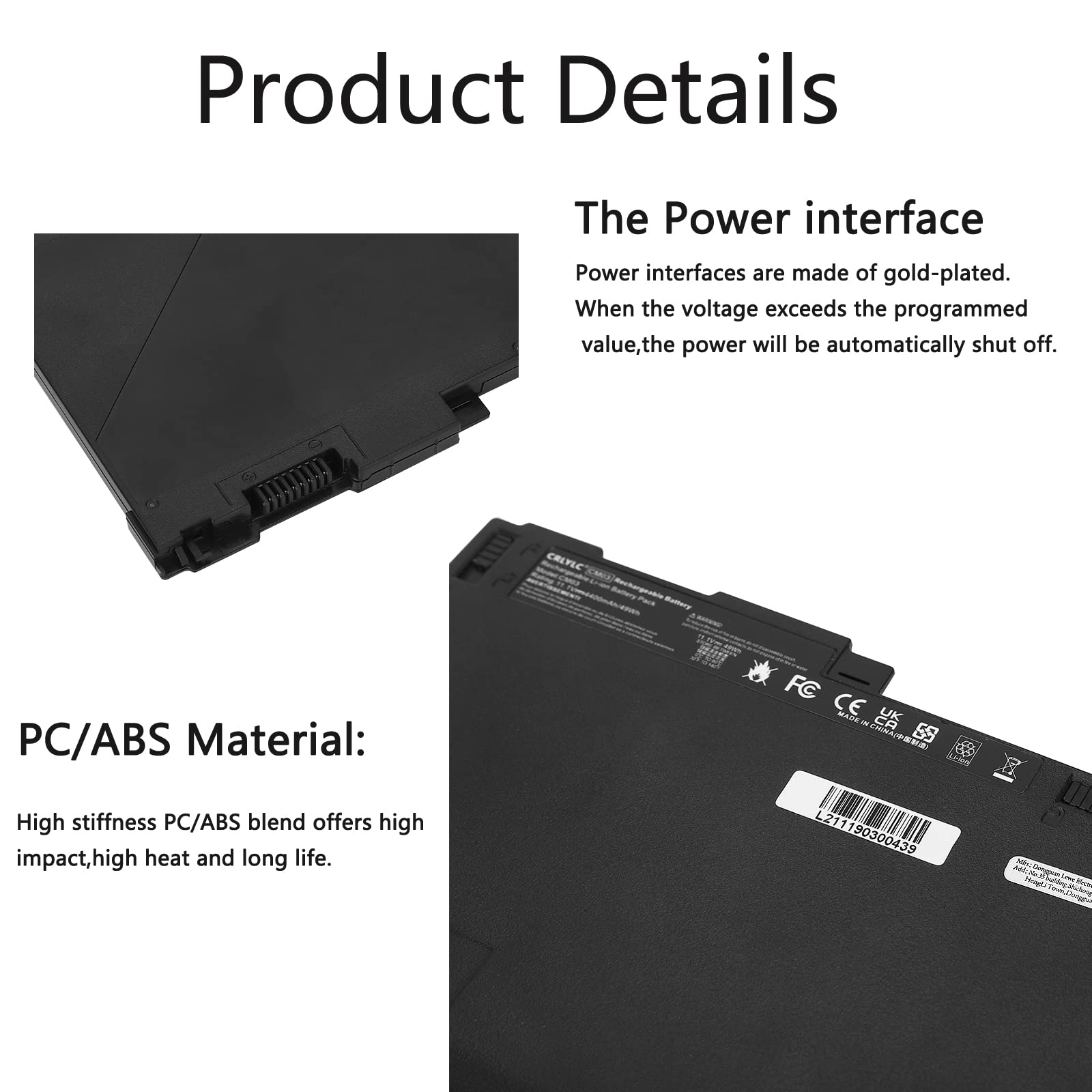 CM03 CM03XL CO06XL Batería de para Portátil HP EliteBook 840 G1 G2 750 G1 G2 740 G1 G2 745 G2 755 845 855 G2 717376-001 716724-421 716724-1C1 HSTNN-DB4R HSTNN-IB4R HSTNN-LB4R ZBook 14 15u G2