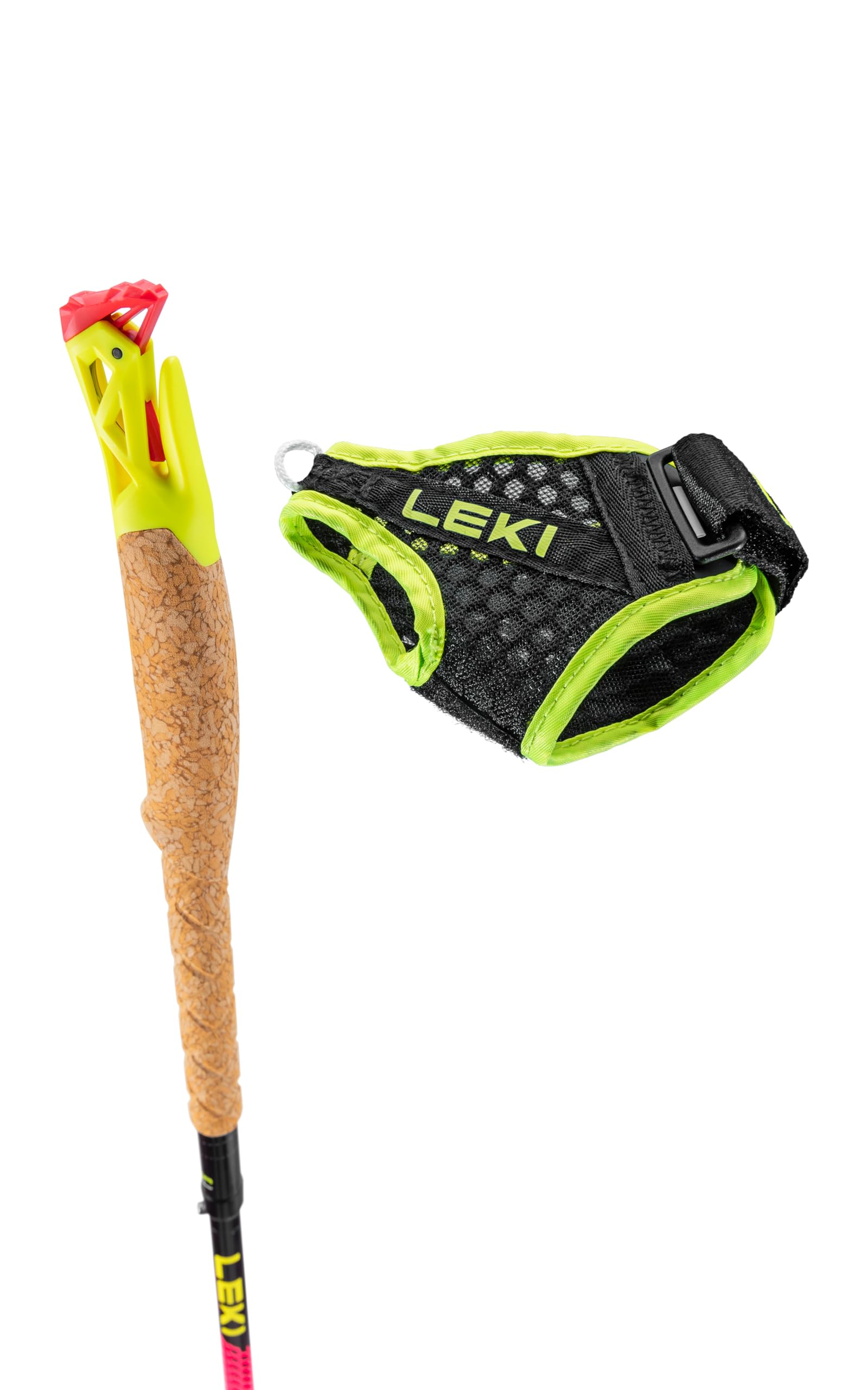 LEKI Ultratrail FX.One Trailrunningstöcke, neonpink-Black-Neonyellow, 125CM
