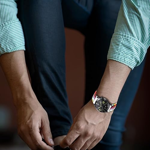 Miniatura 6 de 4 Pack 20mm Braided Elastic Bands for Samsung Galaxy Watch 66 Classic 40mm 44mm 43mm 47mm Solo Loop Band, Adjustable Stretchy Nylon Fabric Sport