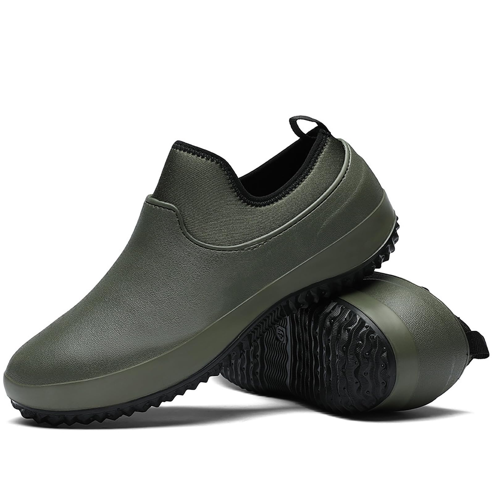 Generico Stivali Da Lavoro Uomo -Scarpe da pioggia EVA Antiscivolo Lavoro Cucina Auto Basse Calzature Impermeabili Leggere Traspiranti Outdoor