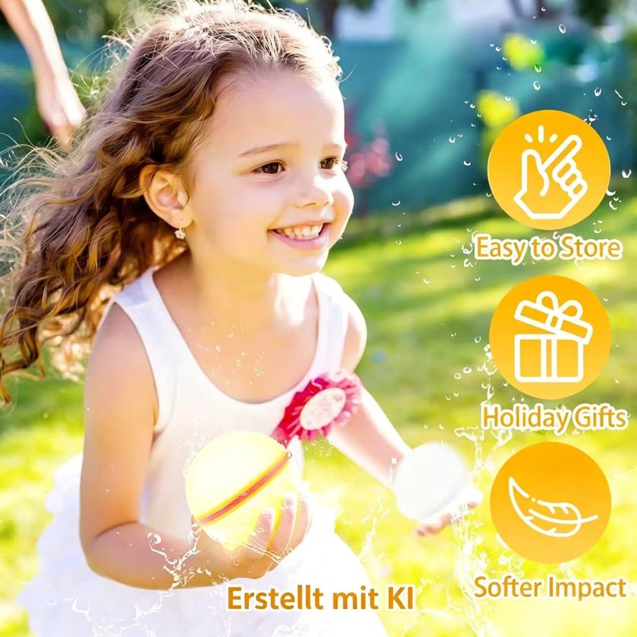 Wasserbomben Wiederverwendbar,12 Stück.Ideal für Pool Familienaktivitäten | Wiederverwendbarer Magnetisch Wasserbomben，6 Farben, hochwertige Silikon-Wasserbomben