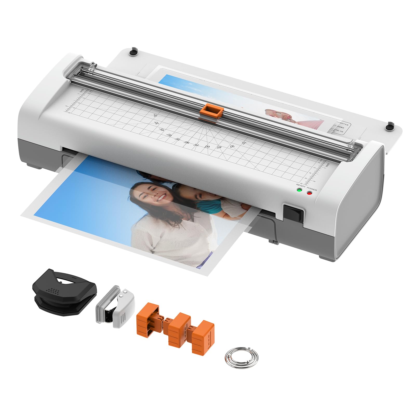 9-calowy laminator termiczny o szerokości wejściowej 230 mm, SL389 Desktop 2-rolkowa maszyna do obróbki na gorąco i na zimno z przycinarką papieru, dziurkaczem i zaokrąglarką