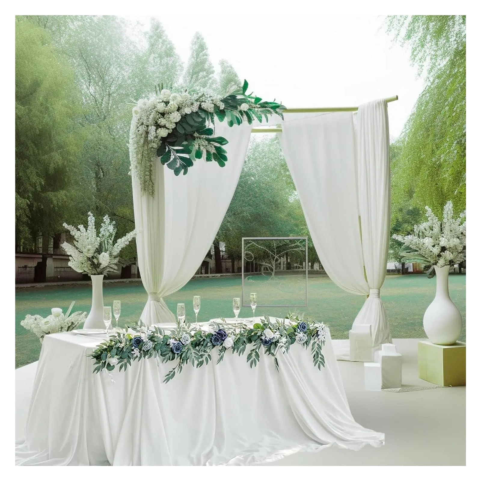Guirnalda de FloresArtificiales Guirnaldas de Flores for Caminos de Mesa, centros de Mesa de Novios for decoración de Bodas(Lilac)