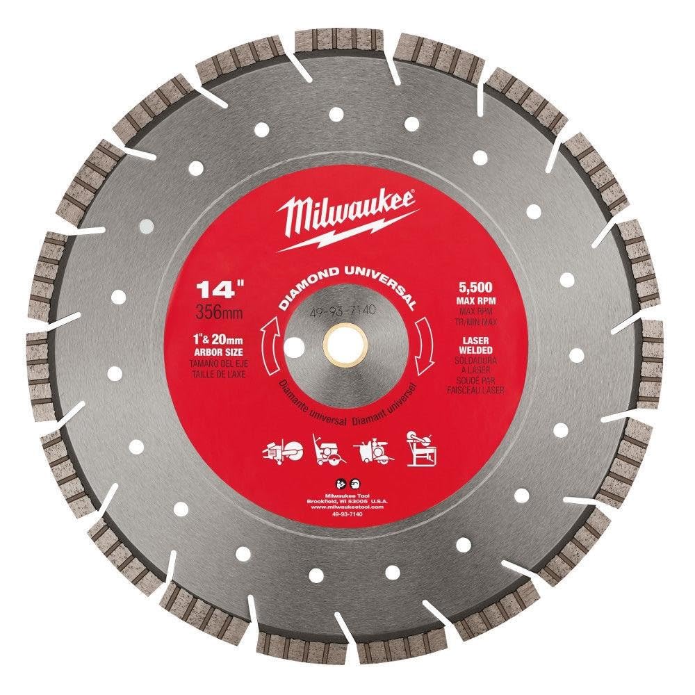 Milwaukee 49-93-7140 Diamond Universal Segmented-Turbo de 14 pulgadas