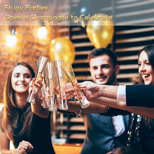 Miniatura 4 de NUTRIUPS Copas de champán de cristal transparente soplado a mano, para bodas, inauguración de la casa, tostadas, fiestas o cualquier ocasión