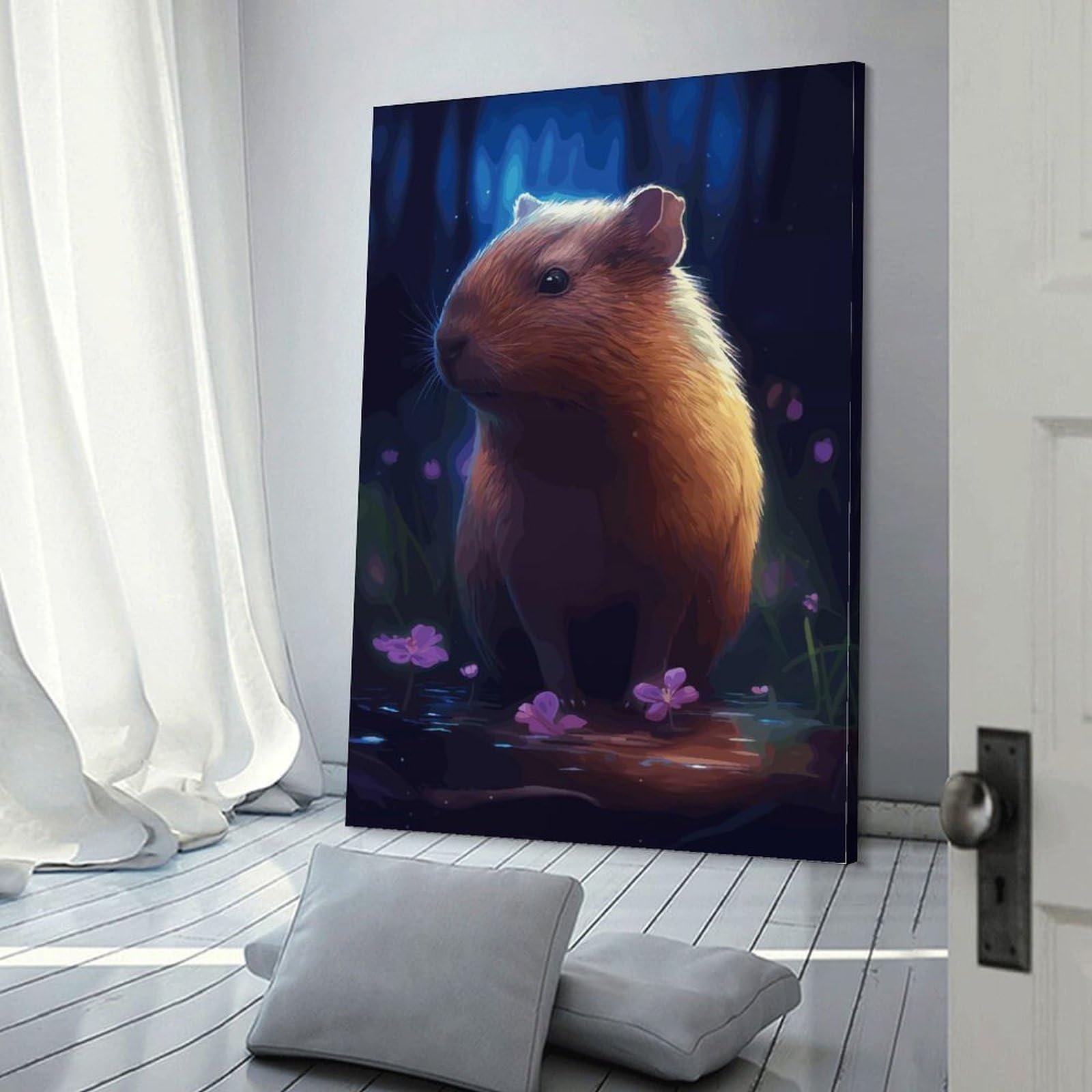 Impression sur toile capybara tableau art mural de qualité - 6