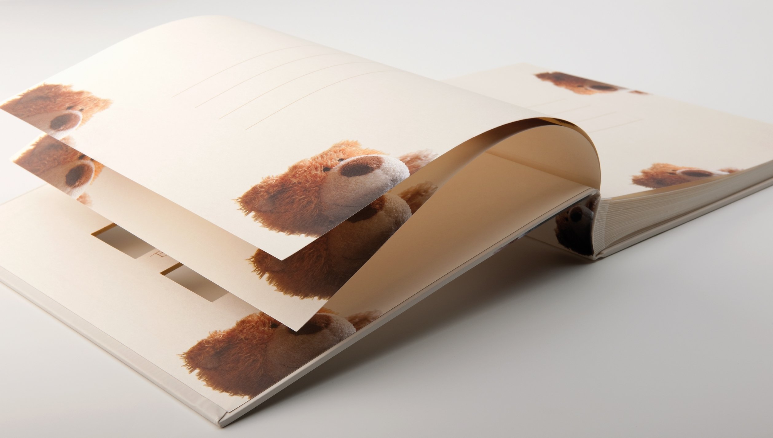 Walther Design album fotograficzny crème 28 x 30.5 cm Album niemowlęcy z wycięciem na okładkę, Baby Classic Bear UK-273