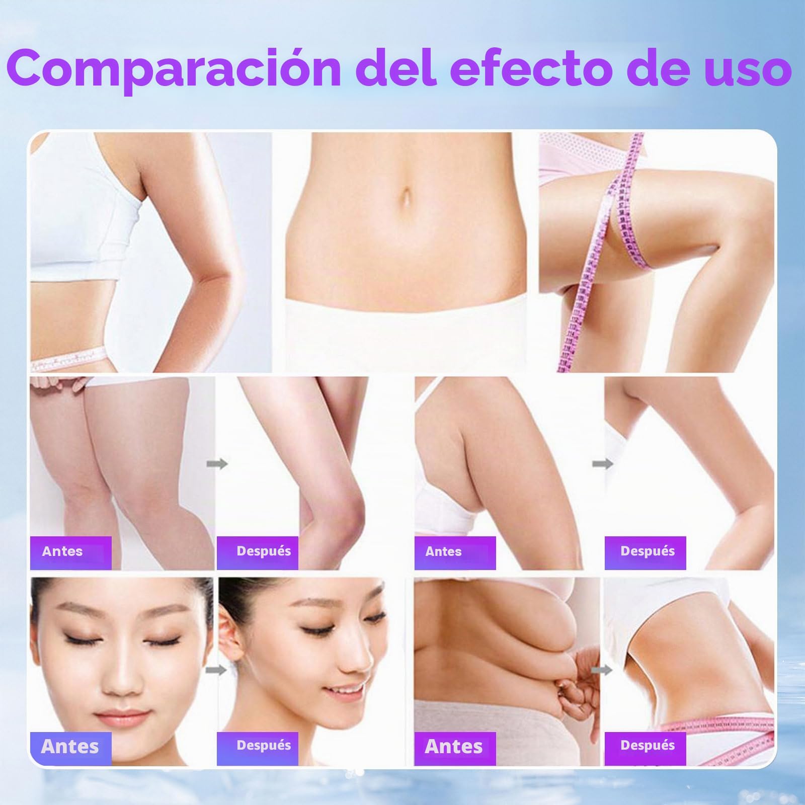 40K Dispositivo adelgazante anticelulitis, 4 en 1 Cuidado facial, Masajeador Adelgazante Cuerpo Completo, Cuidado del Cuerpo Multifunción, Modelado, Reafirmante para cara, abdomen, Tamaño, Piernas