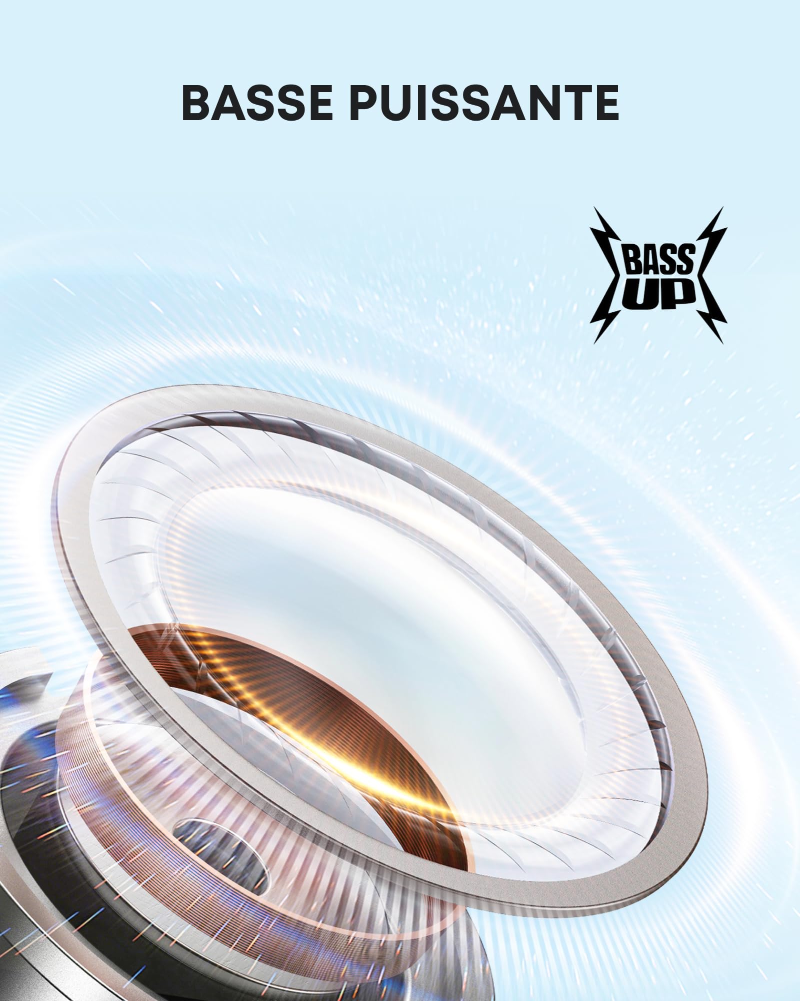 Soundcore P20i Ecouteurs Bluetooth sans Fil by Anker, Écouteurs sans Fil Bluetooth 5.3, conducteurs 10mm, Grosses Basses, 30H de Lecture, étanchéité IPX5, EQ Via App, 2 micros, Mode écouteur Unique