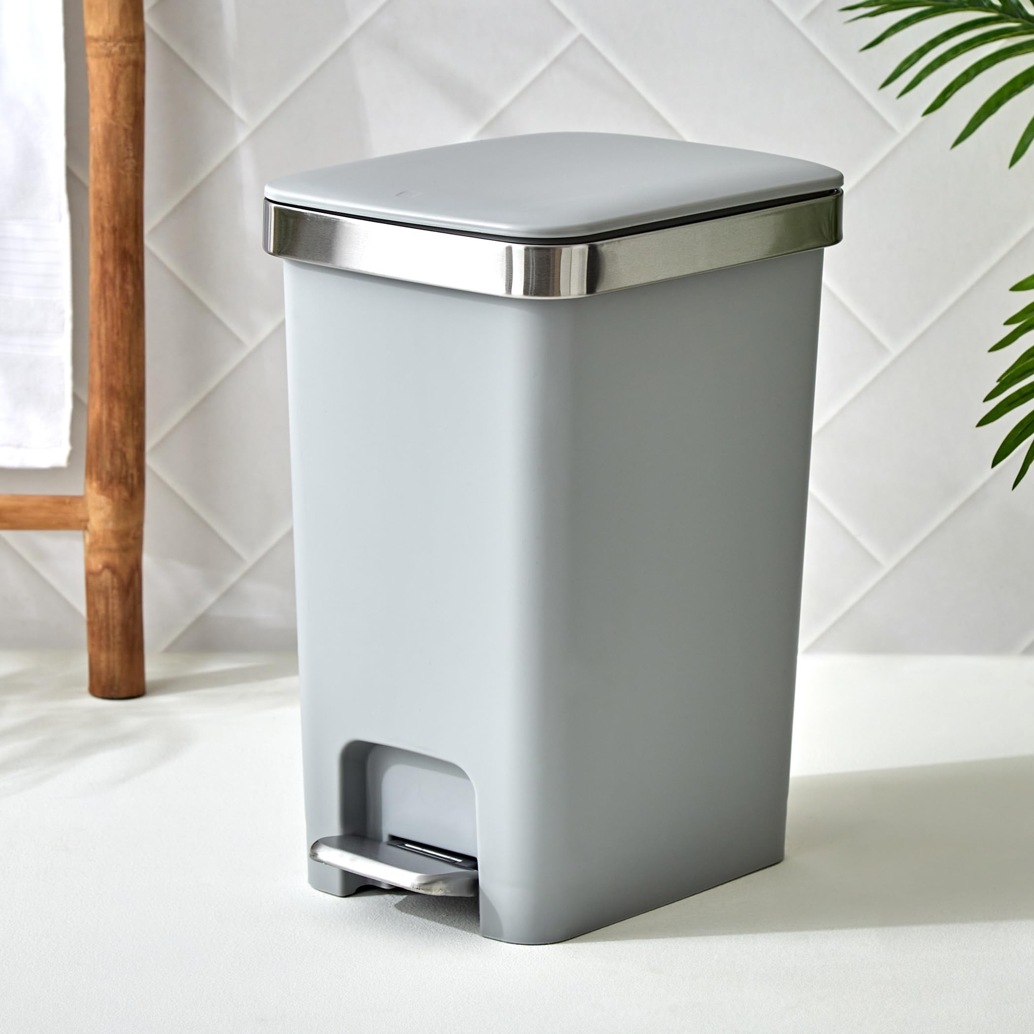 Home Centre Sedona Nicole Polypropylene Pedal and Push Waste Bin - 15L