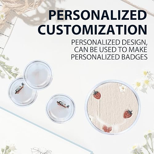 Miniatura 3 de Paquete de 20 pines de botón transparentes de 1.5 pulgadas, kit de botones para hacer tus propios botones acrílicos con juego de sublimación para
