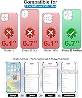 Vista 6 de Funda tipo cartera para iPhone 15 Pro Max con soporte para tarjetas, funda de cuero magnética fuerte desmontable, compatible con carga inalámbrica