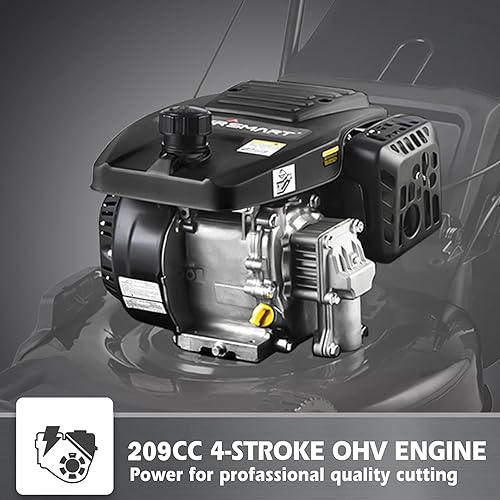 Miniatura 2 de PowerSmart 21-Inch 209CC 3-in-1 Push Gas Lawn Mower with Bagger, Black