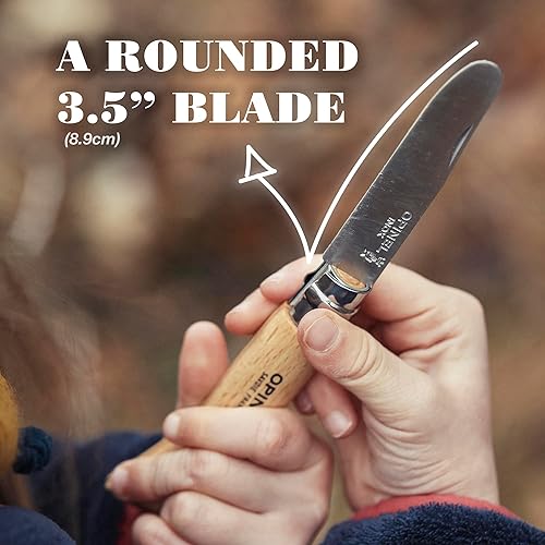 Miniatura 3 de Opinel My First No.7 - Navaja plegable de acero inoxidable con punta redondeada de seguridad para niños