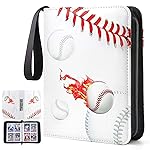 Baseball Card Binder 400 Pockets, Trading Card Album with Sleeves, Baseball Card Holder & 3 Ring Binders Card Folder for Card Collectors, MTG Cards, Basketball Cards, Football Cards, Game Cards