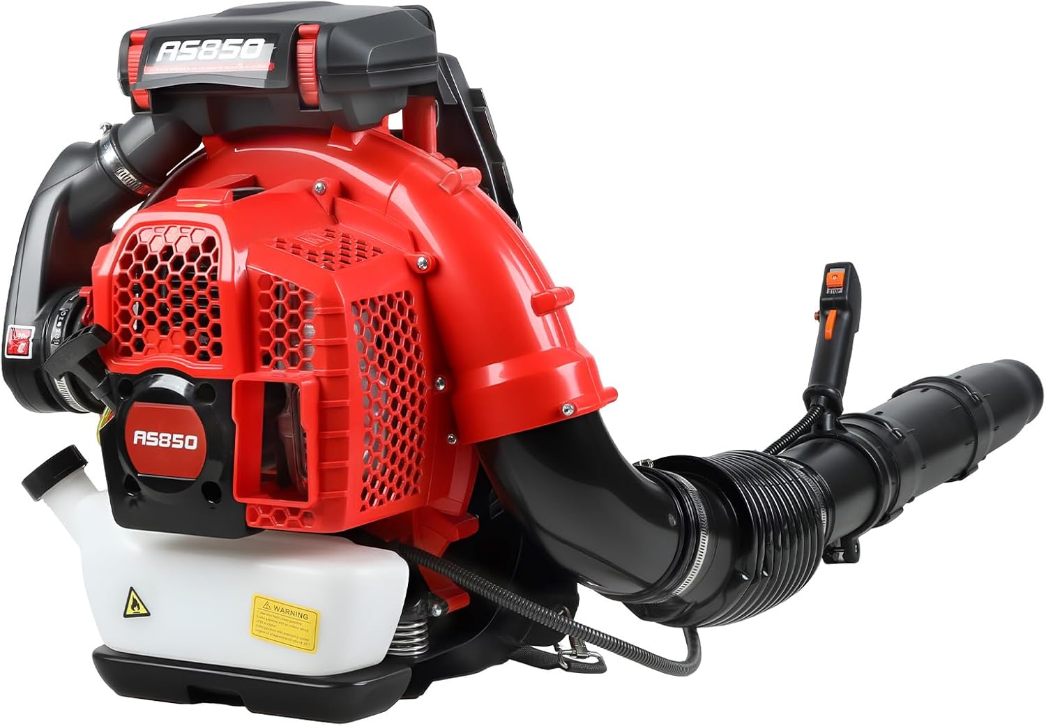 Backpack Leaf Blower Gas Powered 80CC 2 Stroke 900 CFM, Powerful 230 MPH Extreme Duty Petrol Powered Leaf Blowers for Lawn Garden Care Yard Snow (Red-80CC)