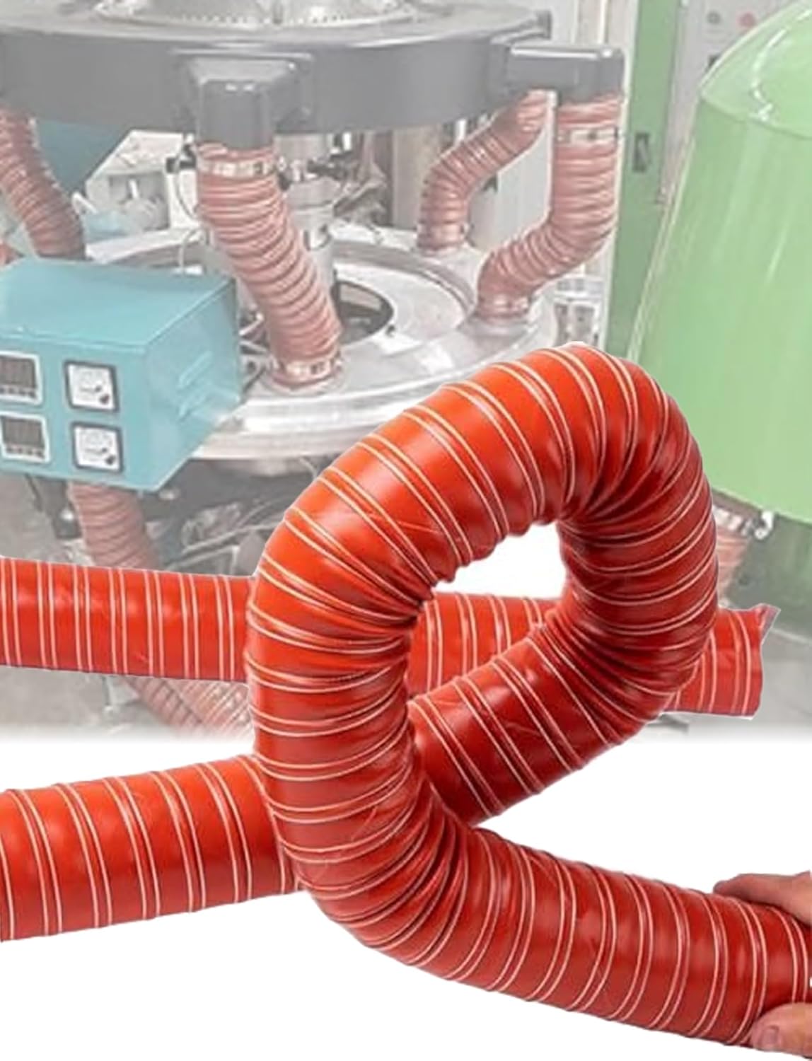 High-Temp Silicone Air Duct Hose,Flexible Vent Pipe for Car Heaters,Industrial Fumes, Induction Intake & Cooling(ID140mm,200cm/78.7in)