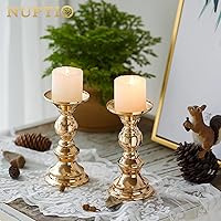 Vista 3 de Nuptio - Porta-velas de metal, ideal para bodas, eventos especiales, fiestas, sala