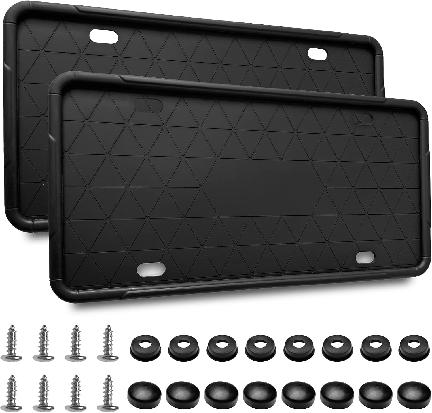 BEHAMBOW Superior Silicone License Plate Frames, 2 Pack