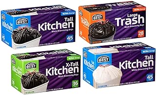 Drawstring trash bags Ultimate Mix Pack - 13 Gal (90ct), 18 Gal (36ct), 30 Gal (28ct)