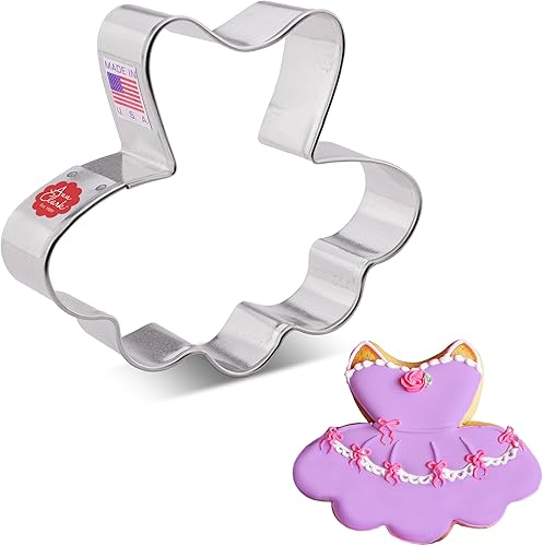 Tutu Ballet Dance - Cortador de galletas de 3.5 pulgadas, fabricado en Estados Unidos por Ann Clark