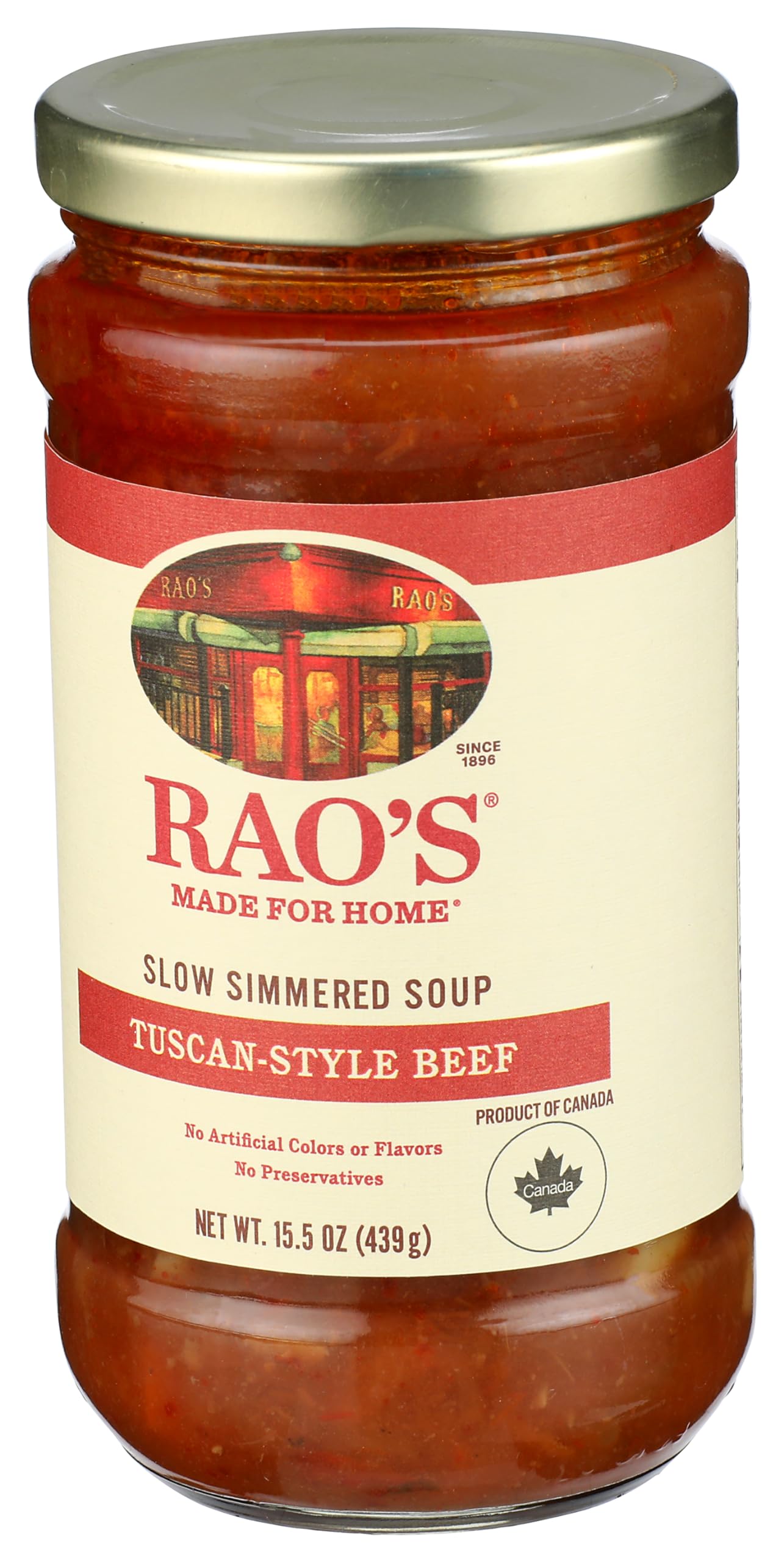 Rao's Made for Home Tuscan Beef Soup, 16 oz, Traditional Italian Heat and Serve Soup, Made with Premium Quality Ingredients (Pack of 4)
