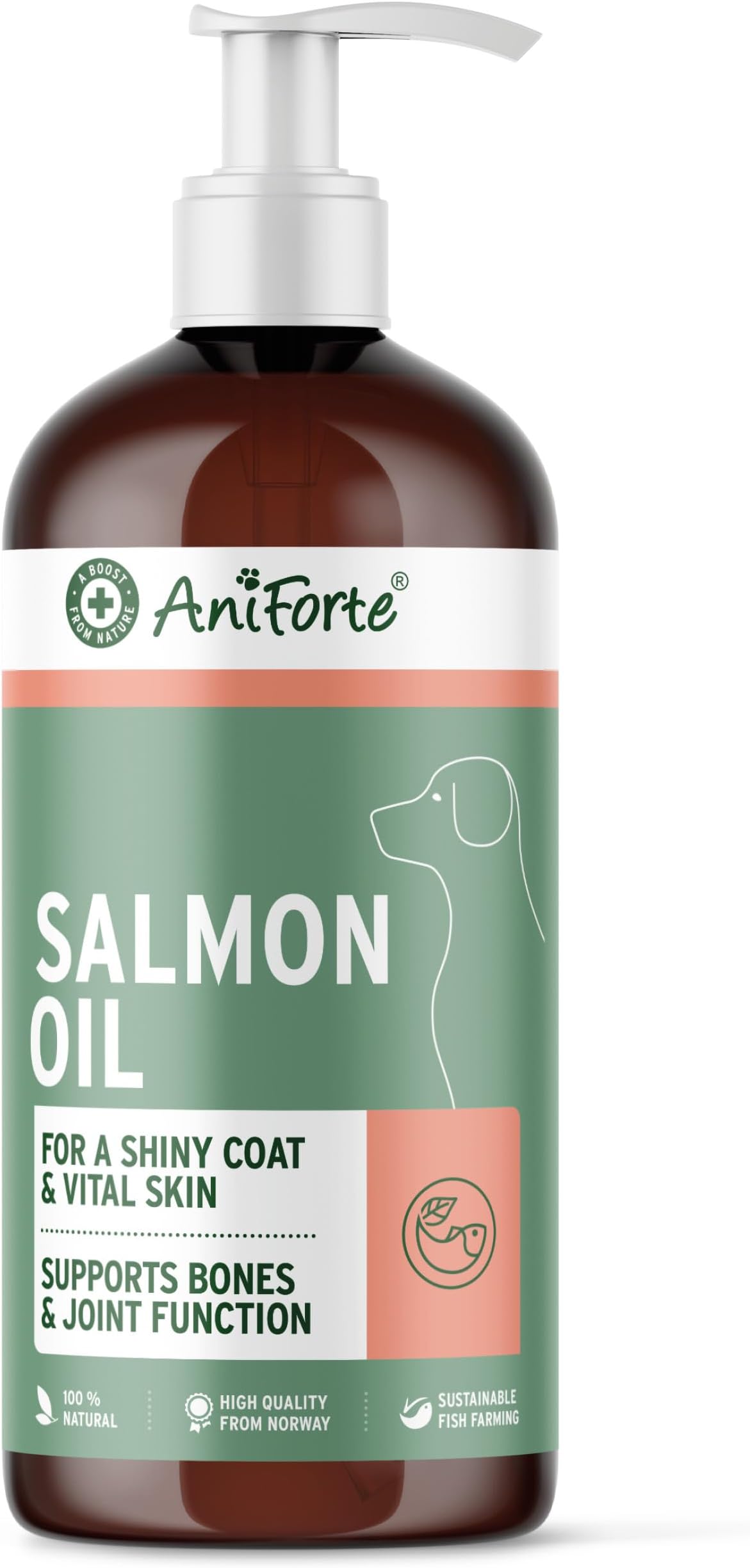Premium Salmon Oil for Dogs, Cats, Horses & Pets 1L, 100% Natural Norwegian Fish Oil with Omega, 3 High Level of EPA and DHA Fatty Acids, Barf Supplement