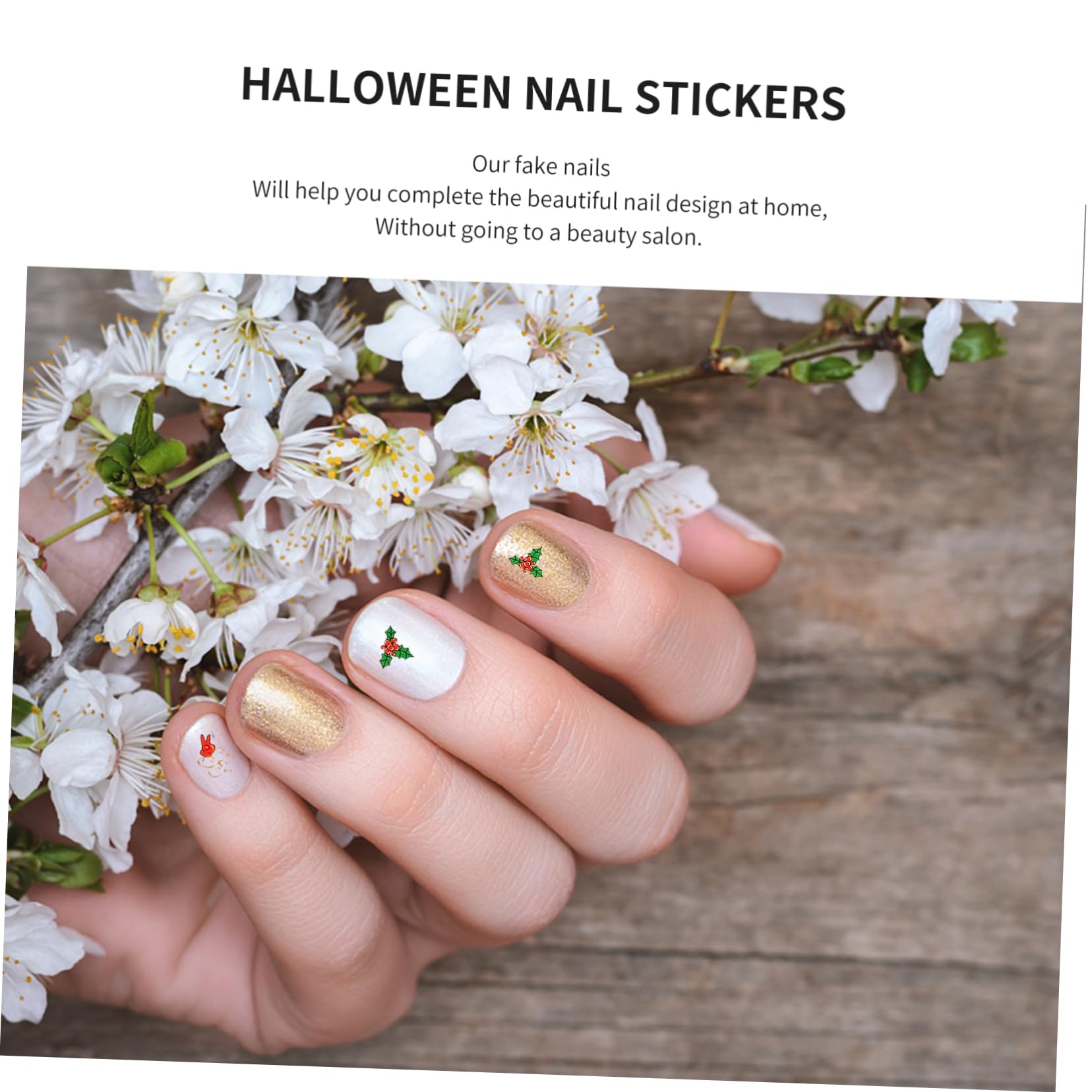 Healeved 18fogli Adesivi Natale Per Unghie Di Sticker Autoadesivi Per Decorazioni Con Tema Santa Claus Facili Da Applicare Design e Resistente Perfetti Per Nail Art Festiva