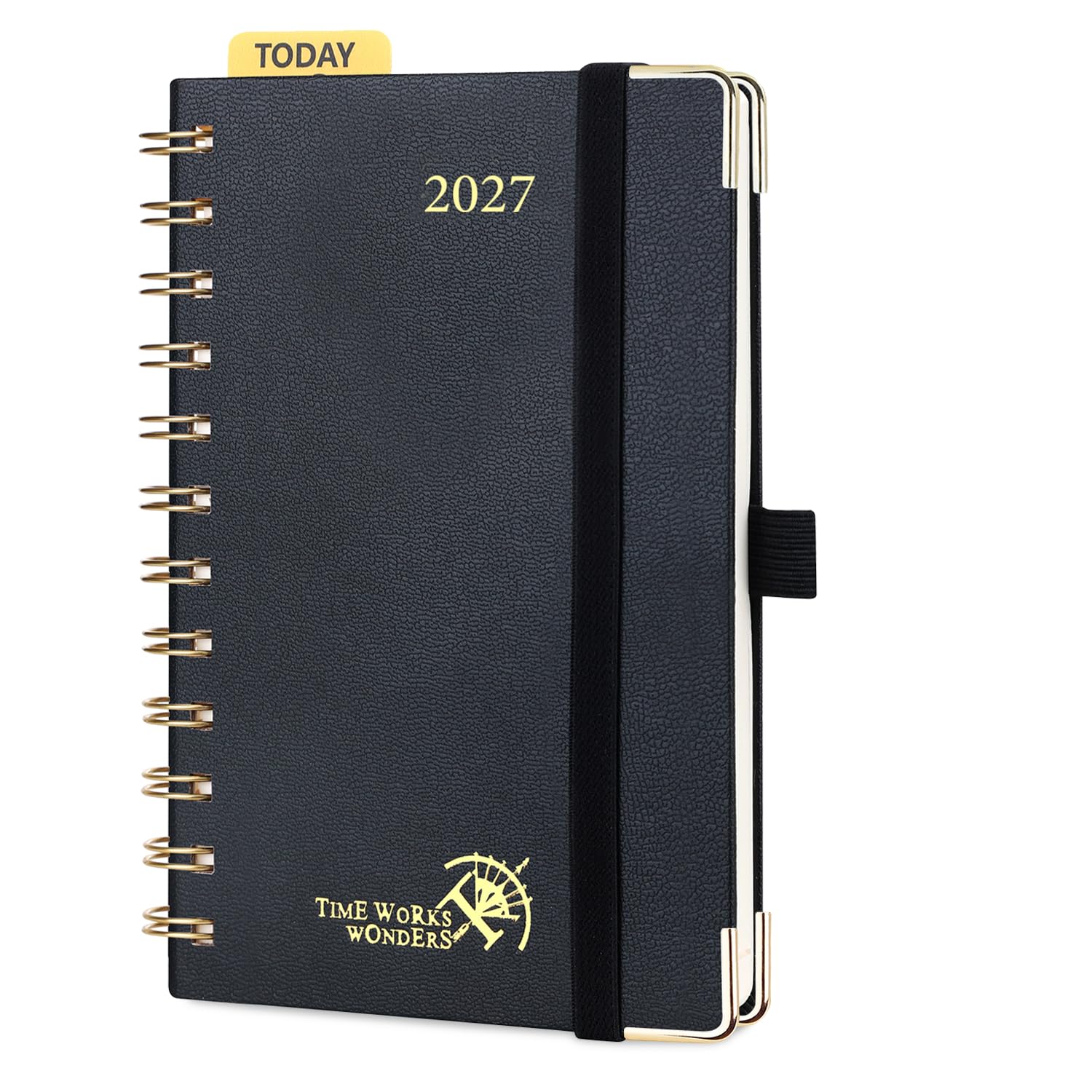 POPRUN Small Diary 2027 Pocket Diary Week To View Spiral Hardcover A6 โ image 1