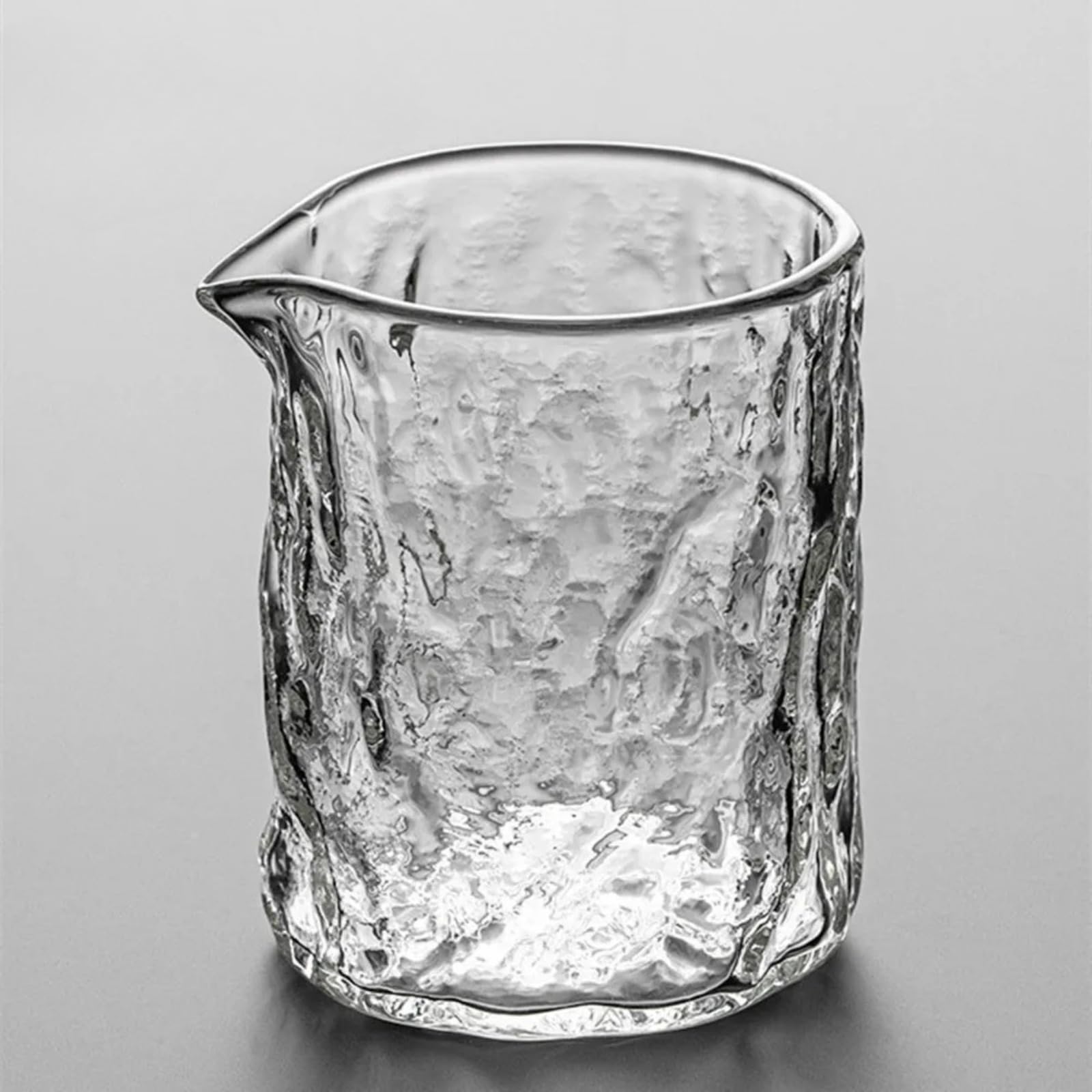 Pichet à thé Gongfu anti-goutte en verre martelé transparent