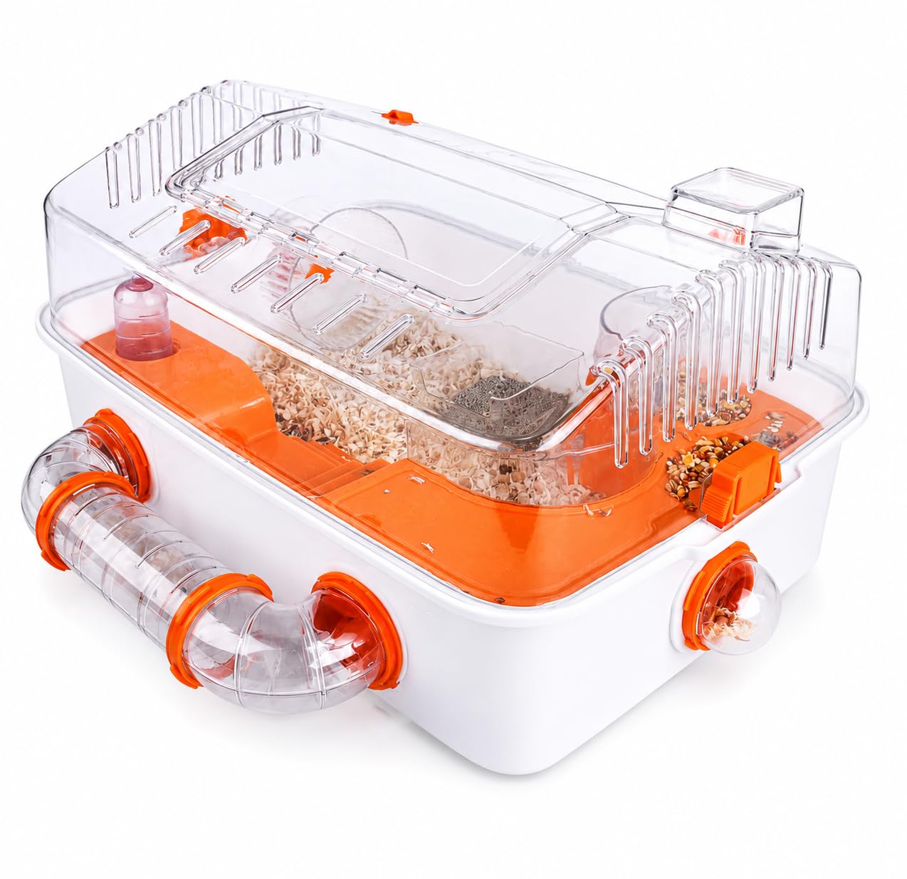 Hamster Cage,Mice Cages, Hamster,Guinea Pig, Ferret, Rabbit Small Animal Cage with Exercise Wheel for Hamster and Water Bottle-image-48