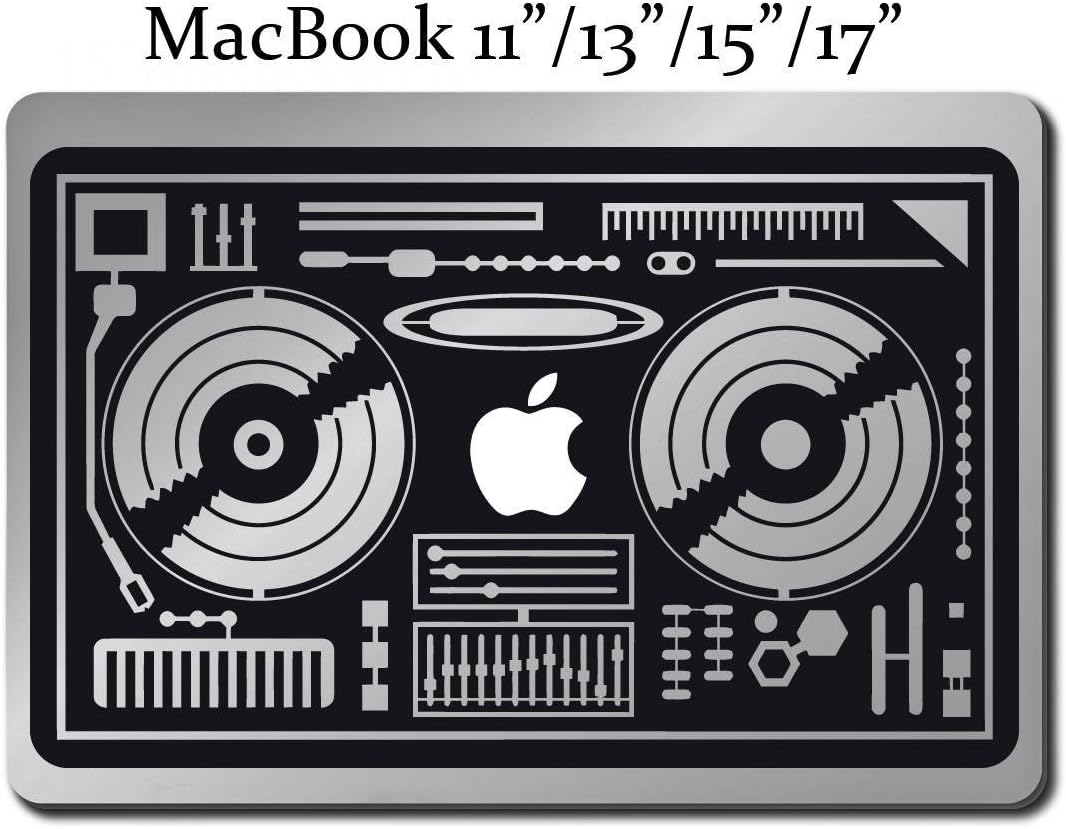 DJ Turn Tables Decal Laptop MacBook Mac Pro Air Sticker Mix 13