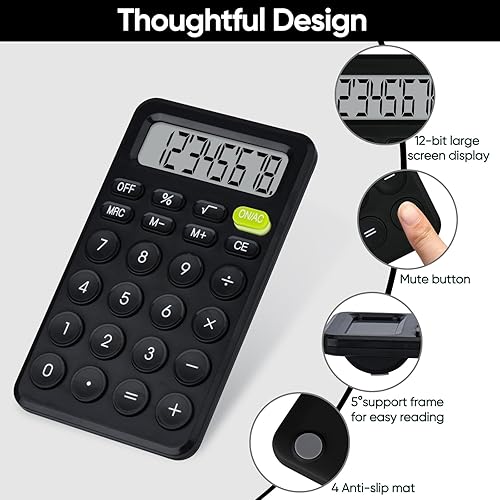 Miniatura 2 de Calculadora científica con funciones básicas (negro)