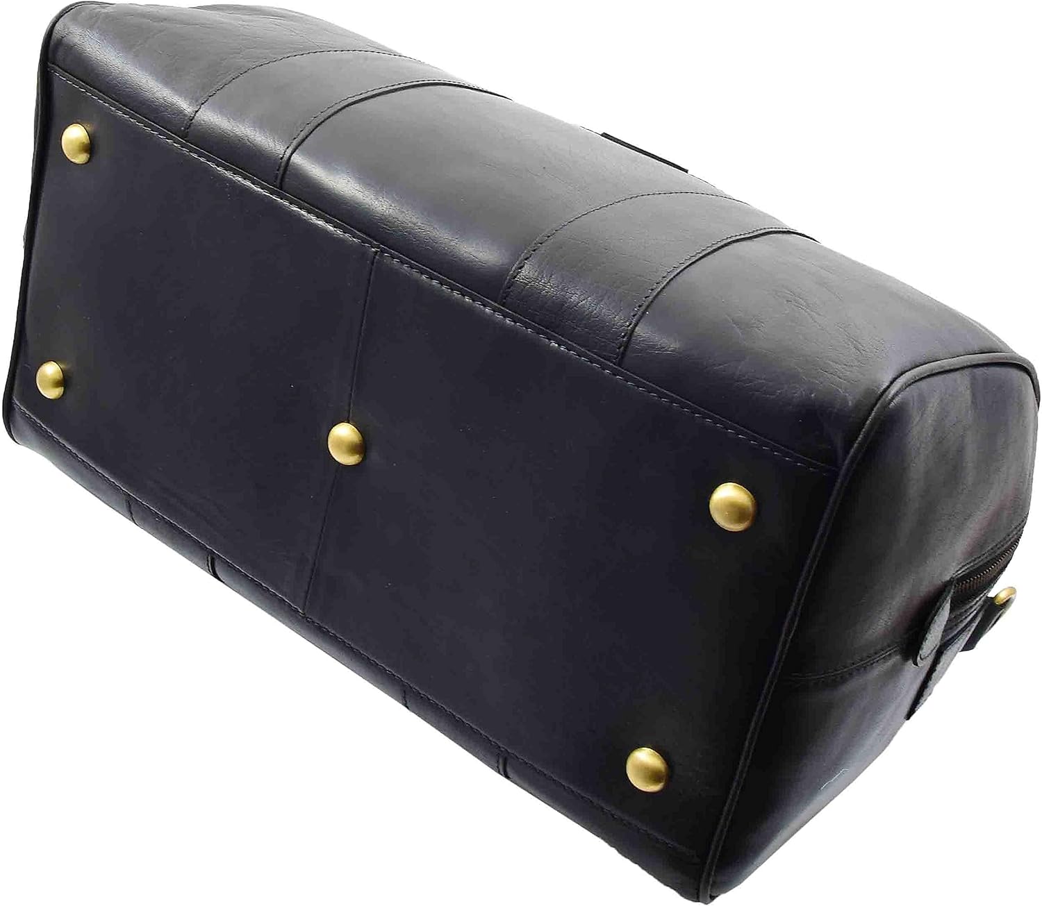 Real Leather Large Size Holdall Duffle Bag Genoa, Black, L, Travel Duffle