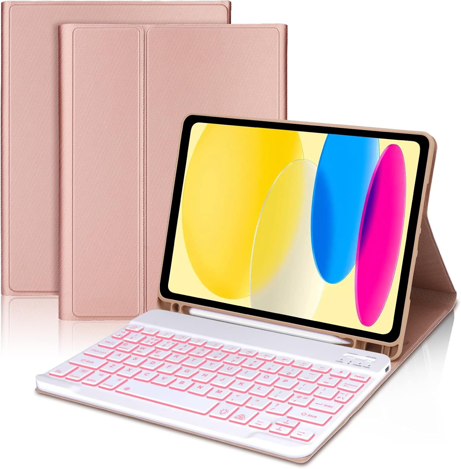 IVEOPPE Keyboard Case for iPad 10th Generation 10.9'',Detachable