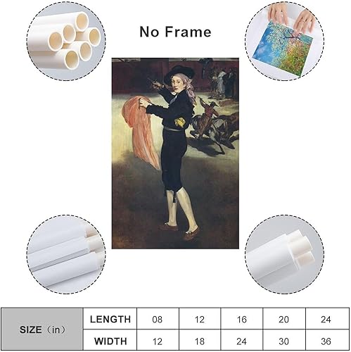 Vista 2 de Edgar Degas - Póster artístico de Victorine Meurent in The Costume of An Espada, póster estético, pintura de pared, pósteres de lienzo, regalos
