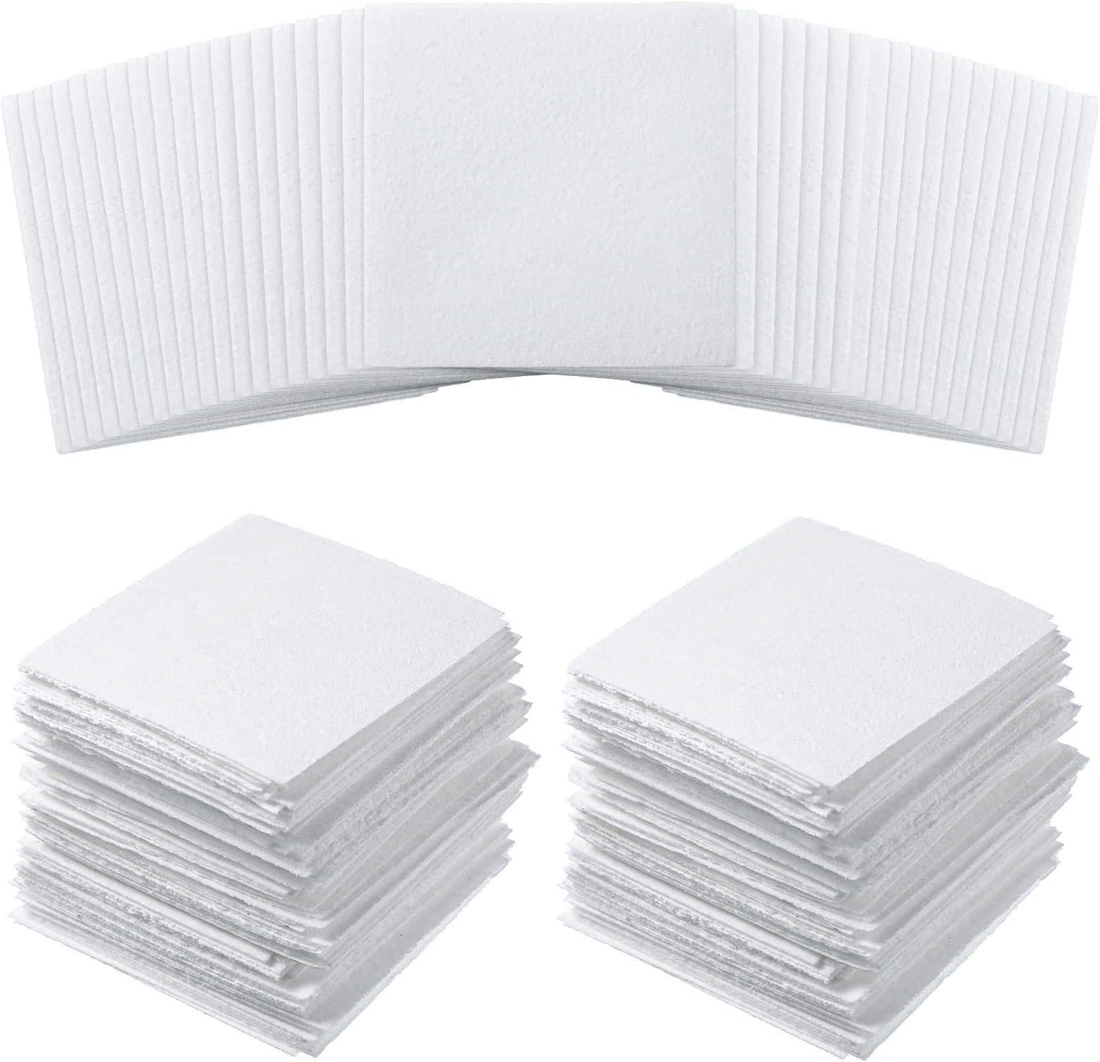 Chinco 80 Pieces Recovery Wadding for Model Rocket Engines, Model Rocket Starter Kits, White, Fiber Paper, 11 x 11 cm/ 4.33 x 4.33 inches, Unisex, All Seasons, Classic Style, Non-Foldable