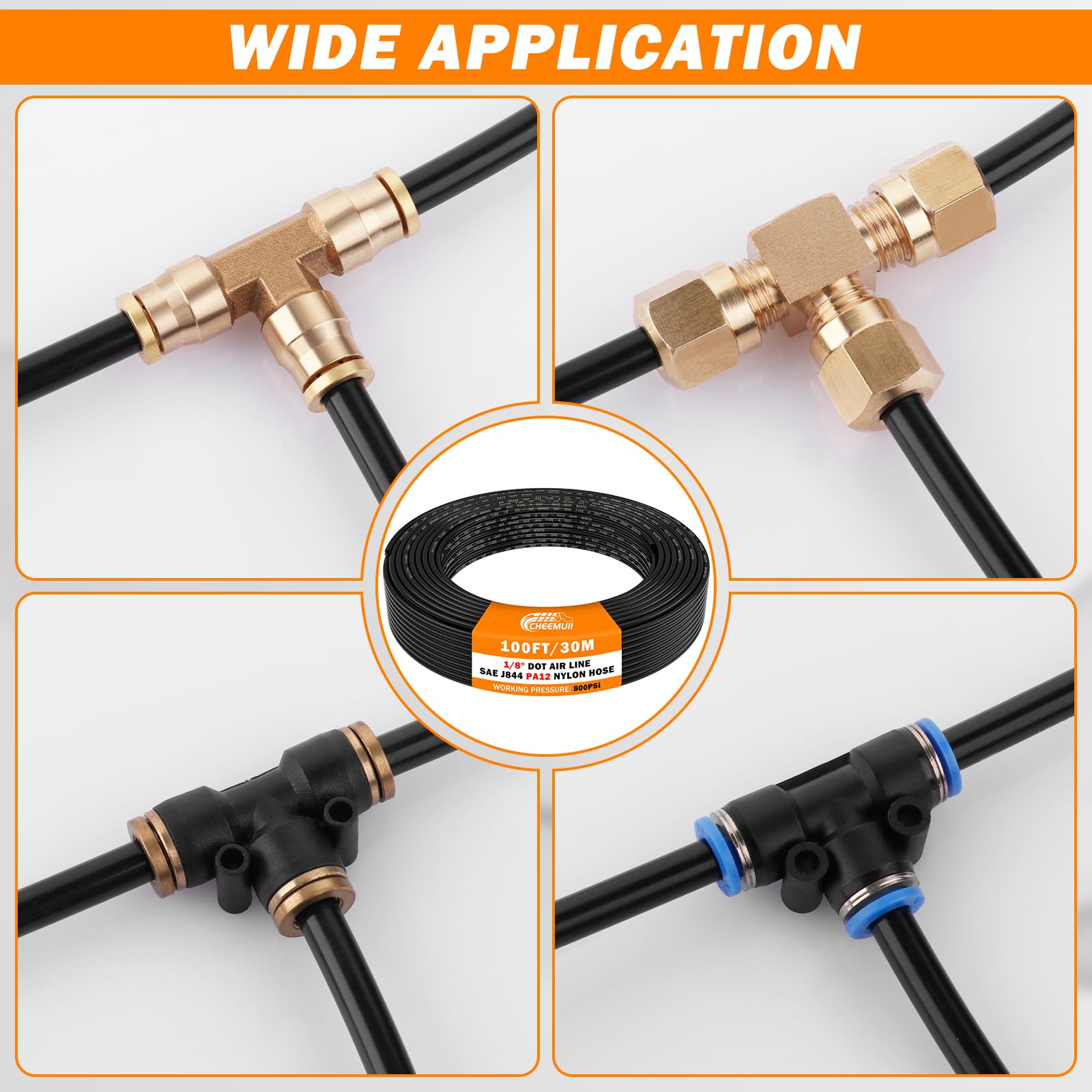Snapklik.com : 1/8 DOT Air Line 100 FT 1/8