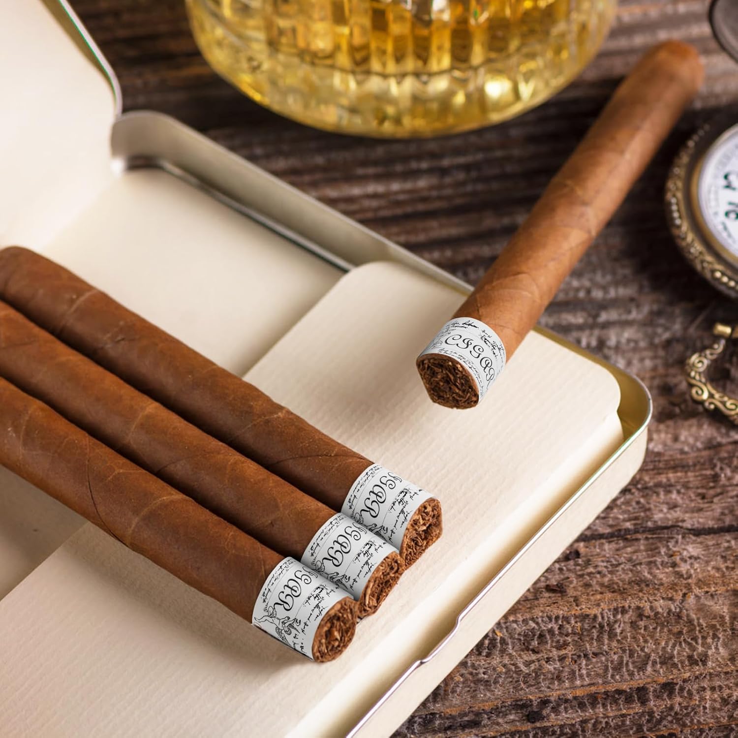 Cigar Gifts for Men Custom Cigar Labels,Set of 50 Personalized Cigar Bands,Cigar Bands for Protecting Cigars,Cigar Bar Decor, Cigar Stickers for Party Favors,Cigar Accessories (Angel) image 5