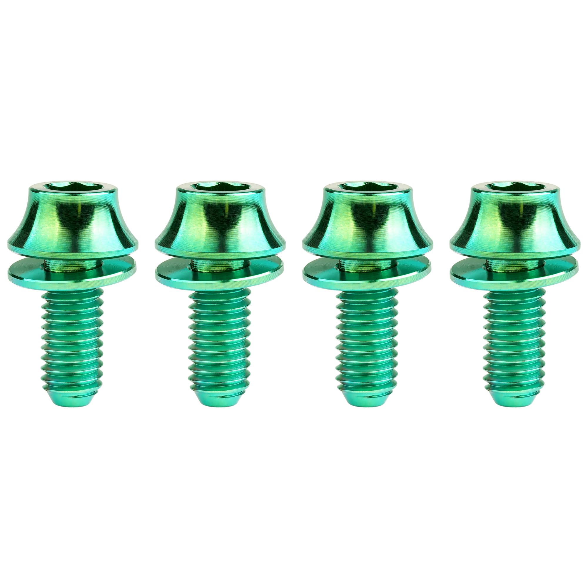 Titanium M5x12mm with Washer Bicycle Water Bottle Cage Bolt 4 Pack