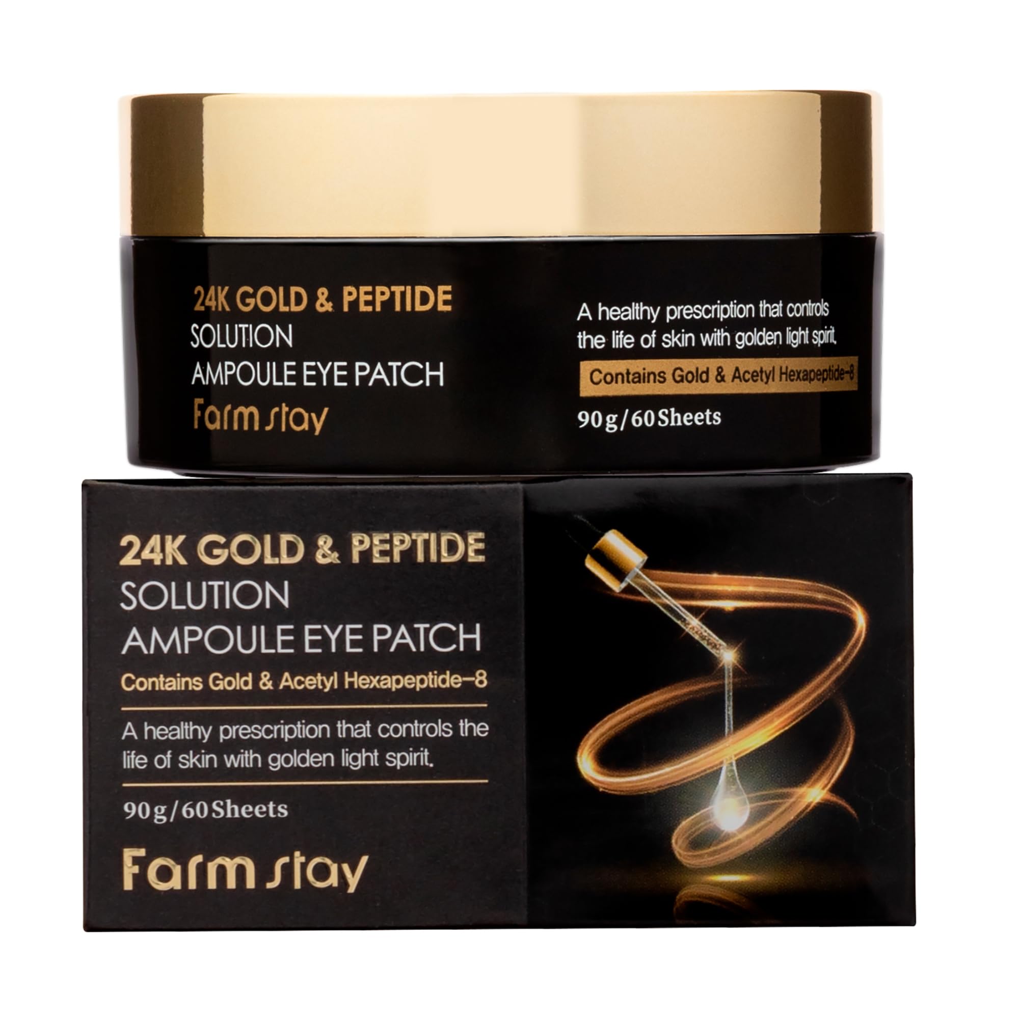 Farm Stay 24K Gold and Peptide Perfect Ampoule Eye Patch 60 Patch Pack