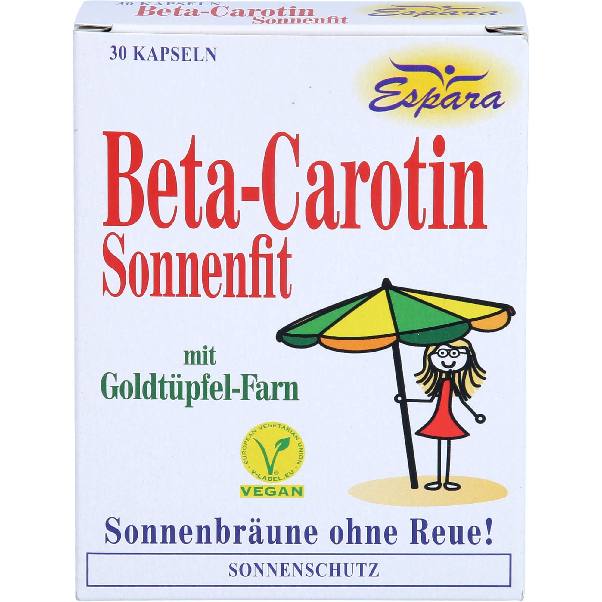 Beta-Carotin Sonnenfit mit Goldtüpfel-Farn Kapseln für Sonnenbräune ohne Reue, 30 St. Kapseln