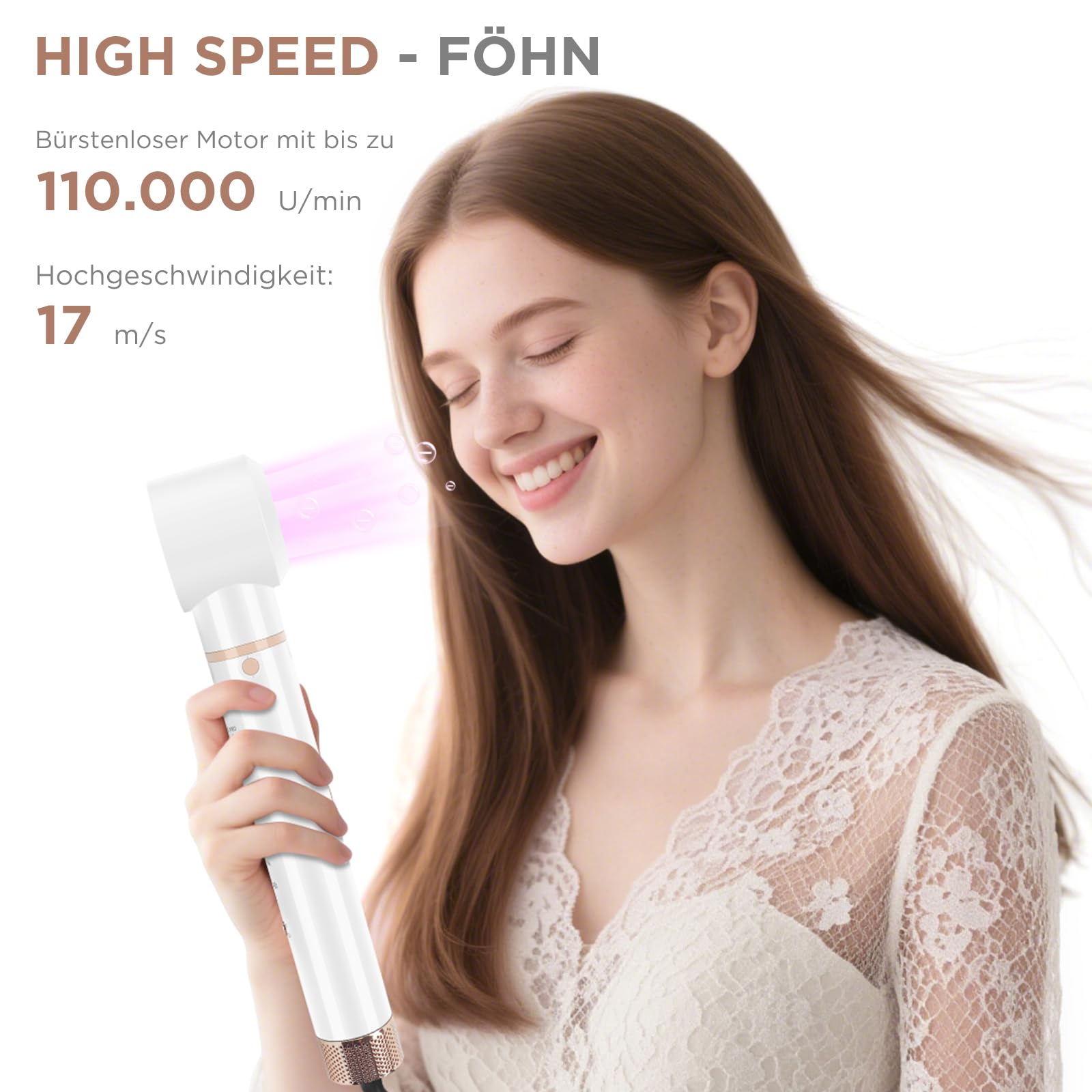 5-en-1 Air Styler & Fer à Boucler PARWIN PRO BEAUTY - Soins Ionisants, Réduction des Frisottis, Pour Coiffer, Gainer, Boucler et Lisser
